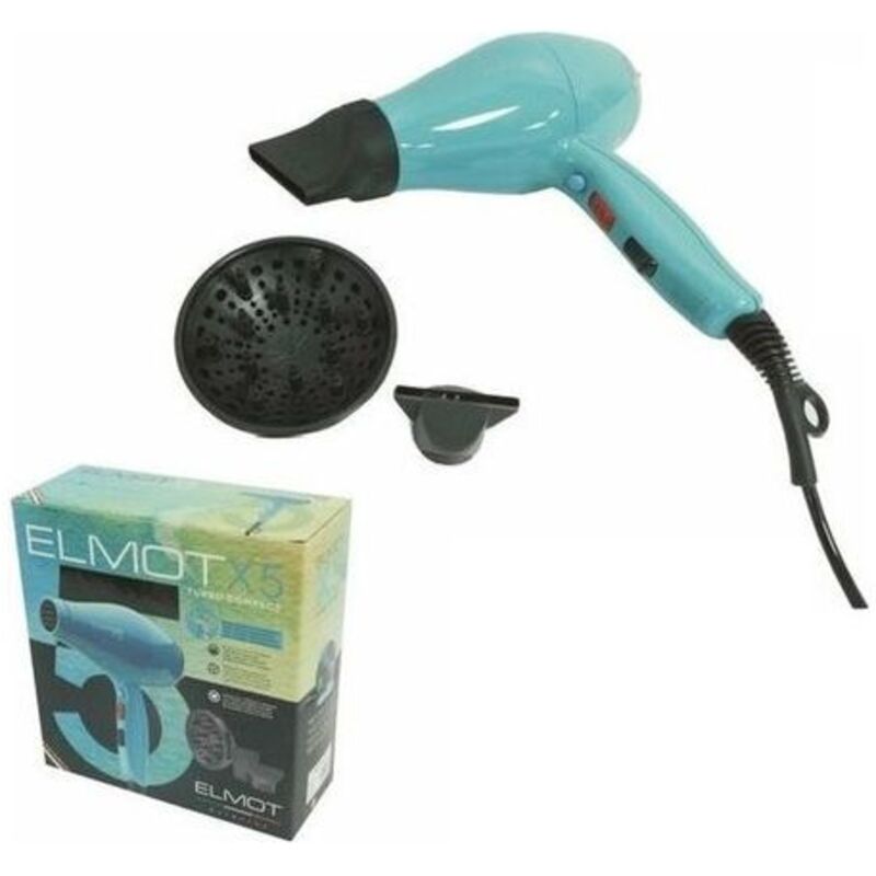 Elmot X5 Turbo Compact asciugacapelli 2100 W Verde Caraibi
