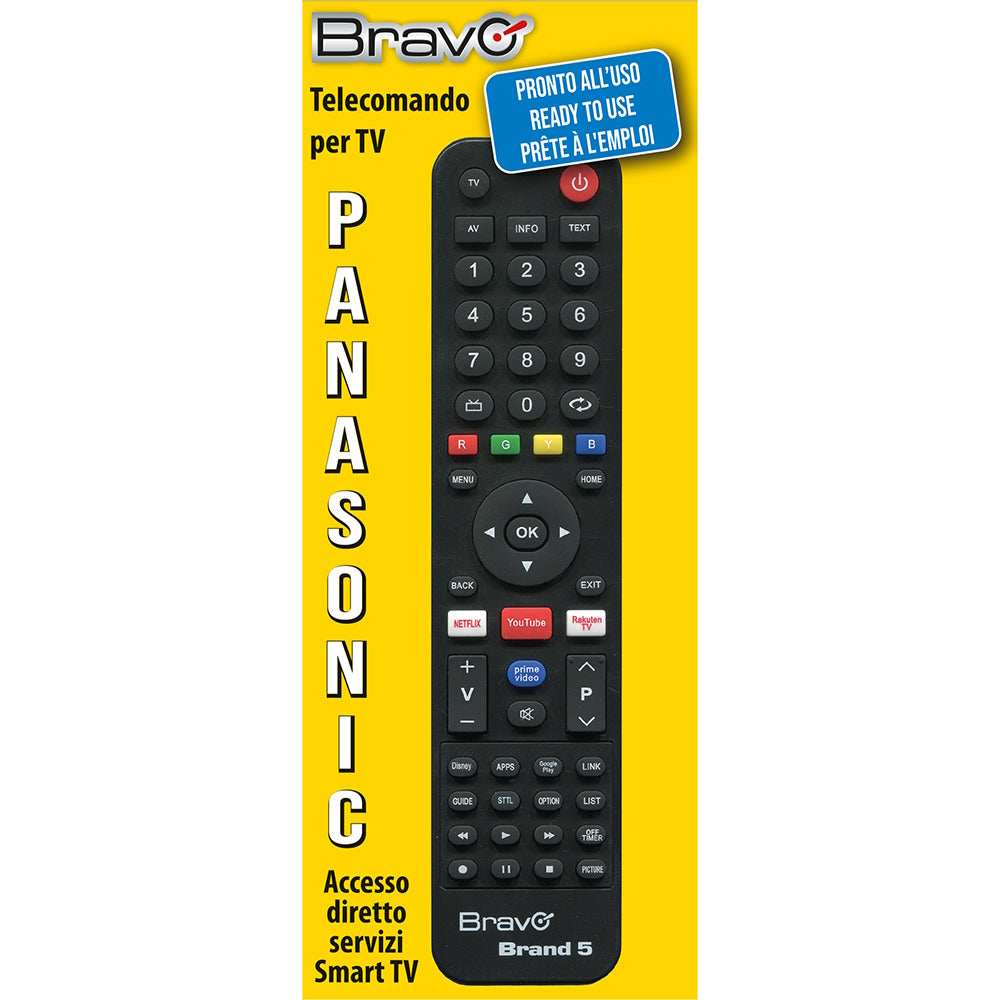 Bravo Brand 5 telecomando per TV Panasonic Nero – vista 2