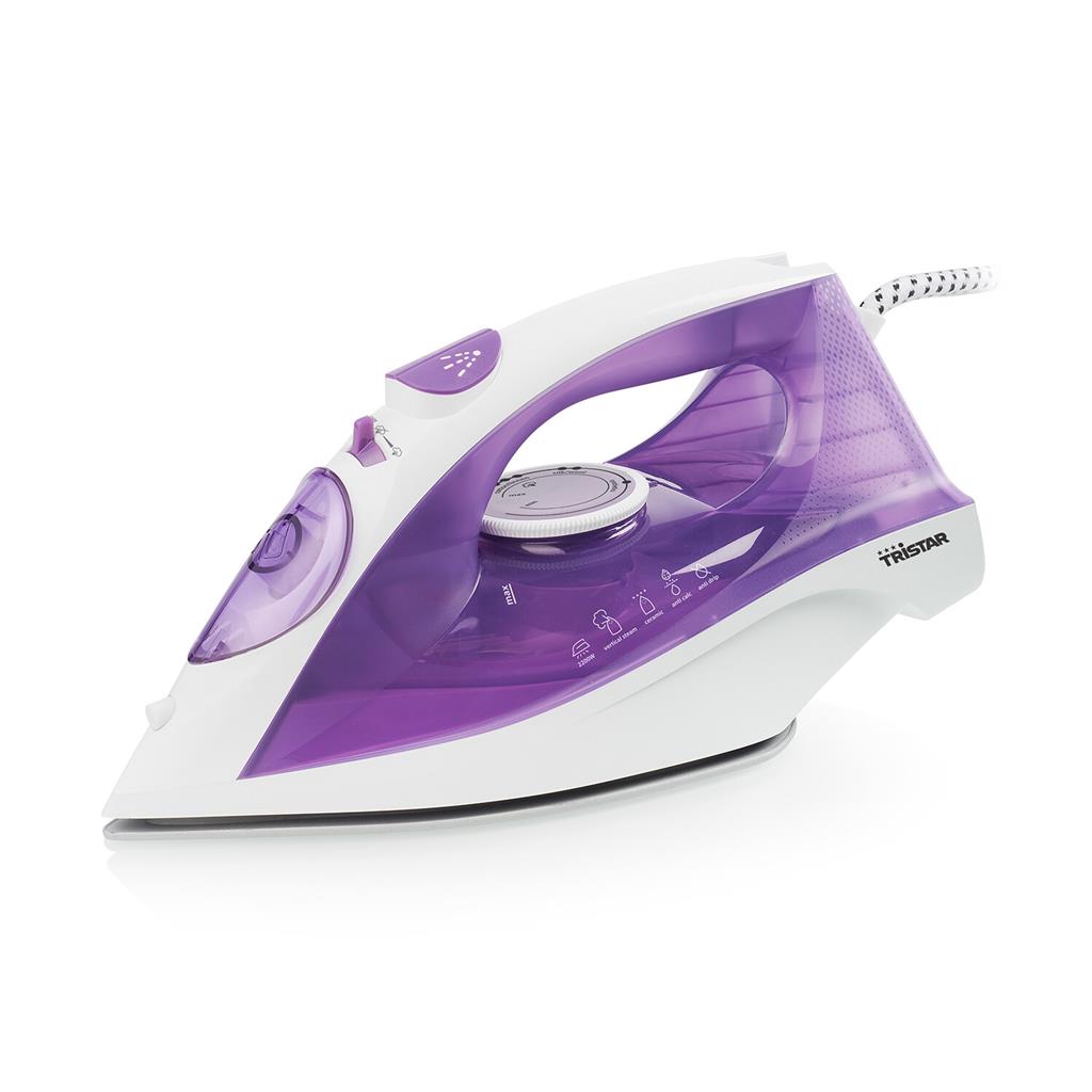 Tristar ST-8350 ferro da stiro a vapore 2200 W, bianco e viola – vista 1