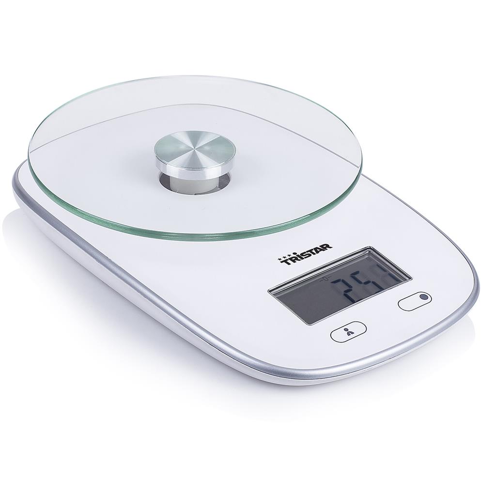 Tristar KW-2445 bilancia da cucina digitale 5 kg con piano in vetro – vista 1