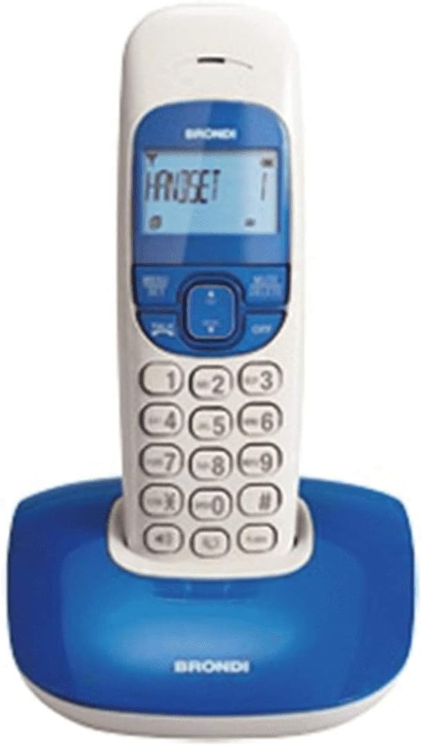 Brondi Nice telefono cordless Bianco/Blu — vista frontale