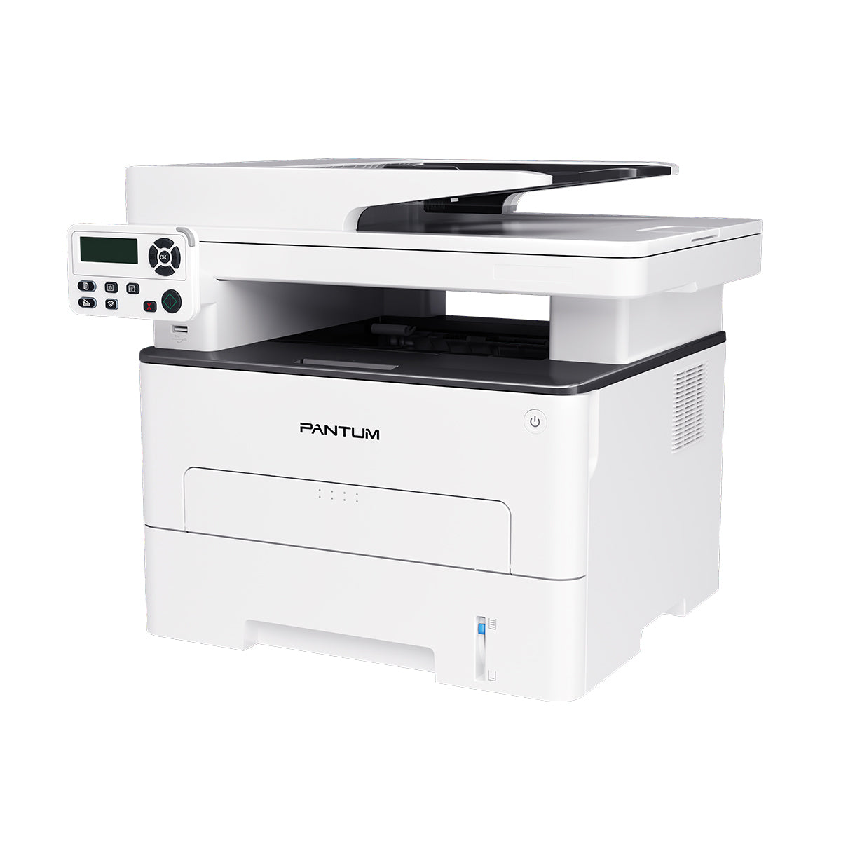 Pantum M7100DW bianca con ADF e pannello LCD — vista 4