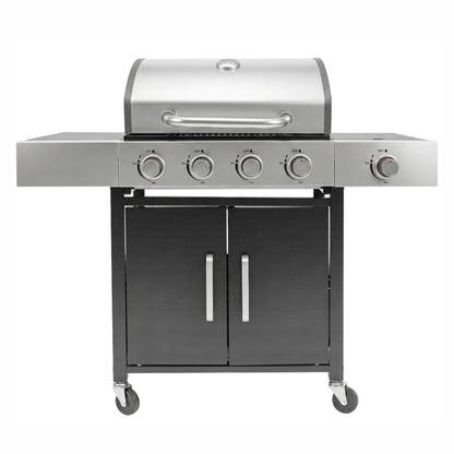 Meridiana Barbecue a Gas Professionale XXL | 5 Fuochi e Piastra in Ghisa - Meridiana