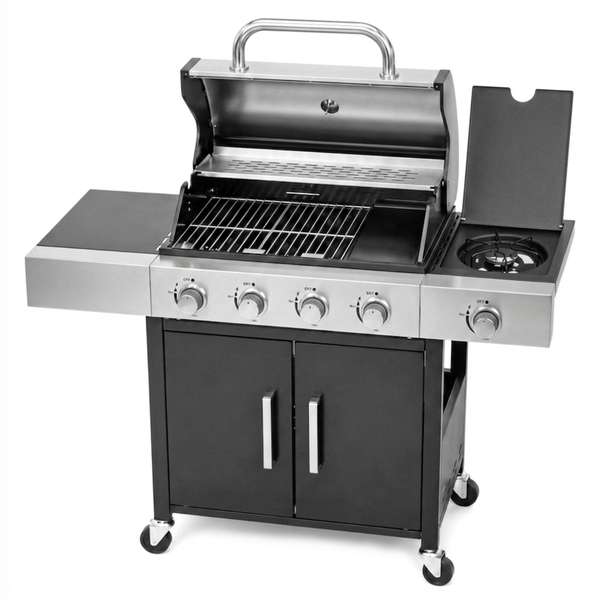 Barbecue a Gas 5 Fuochi con Piastra Ghisa | Meridiana