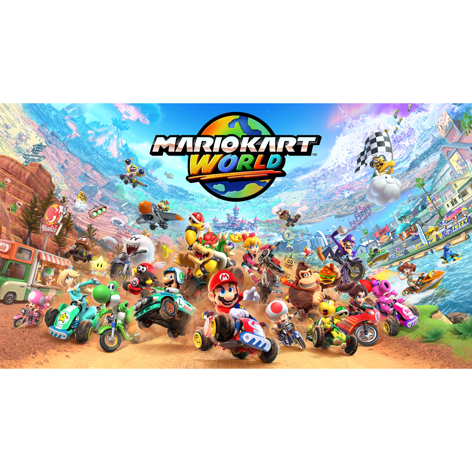 Mario Kart World Nintendo Switch 2 – illustrazione ufficiale del gioco