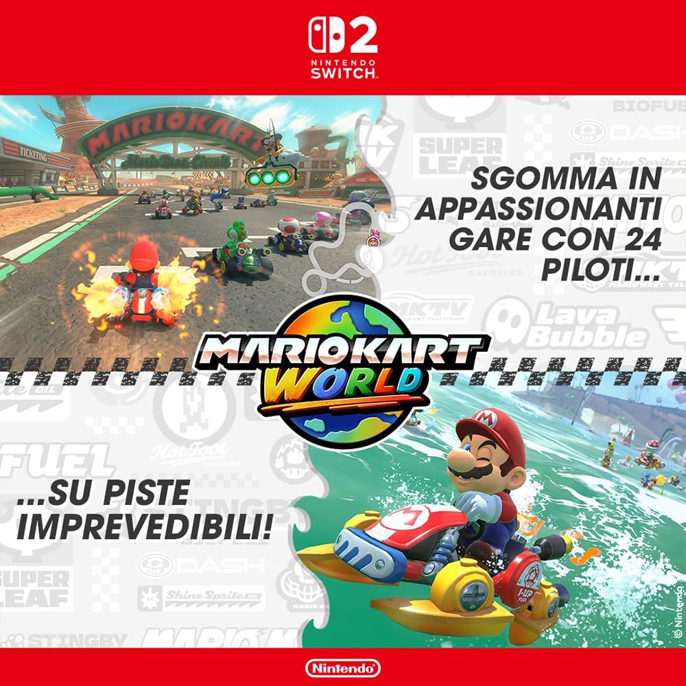 Mario Kart World Nintendo Switch 2 – gare con 24 piloti e percorsi