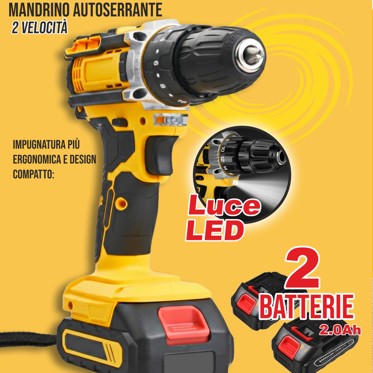 Trapano avvitatore batteria - Meridiana