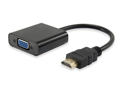 Equip 11903607 adattatore HDMI a VGA con audio, 25 cm, nero – adattatore completo