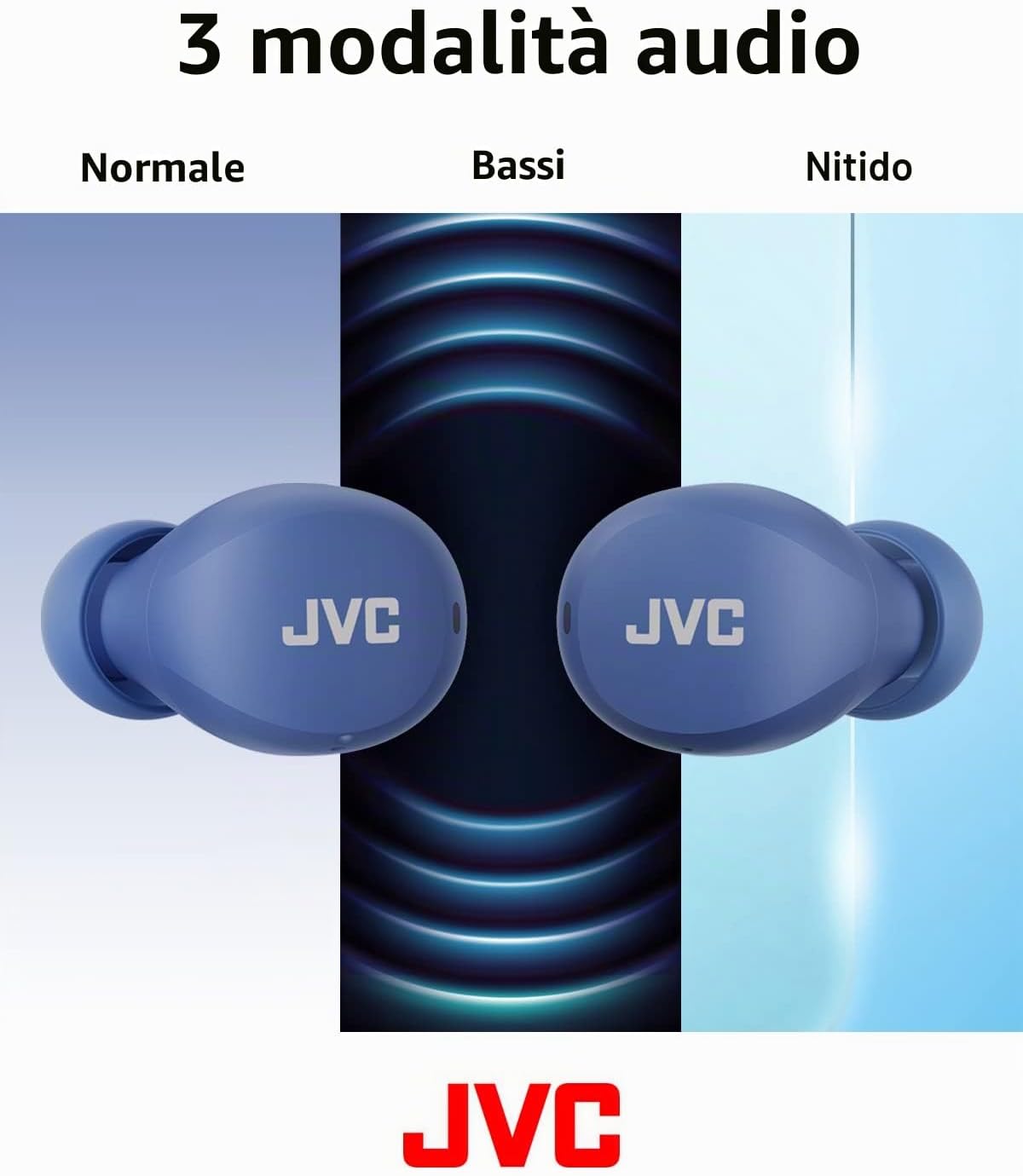 JVC HA-Z66T Gumy Mini blu – tre modalità audio