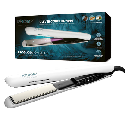Revamp ST-1850 Progloss Ion Shine piastra per capelli Bianco – vista 2
