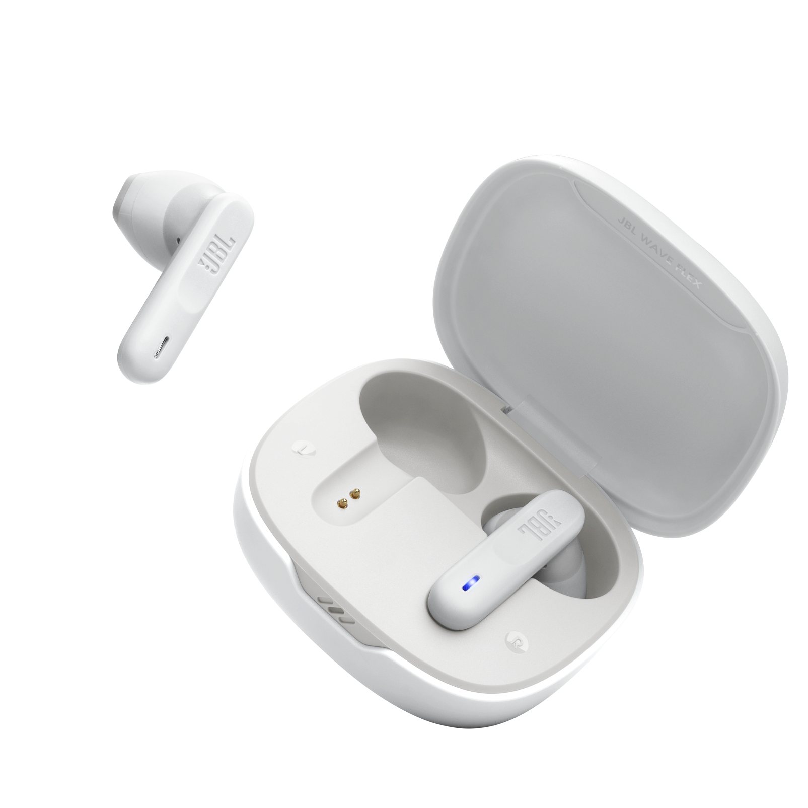 JBL Wave Flex bianco – custodia aperta