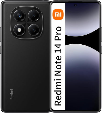 Xiaomi Redmi Note 14 Pro 4G 12/512 GB Midnight Black – fronte e retro Midnight Black