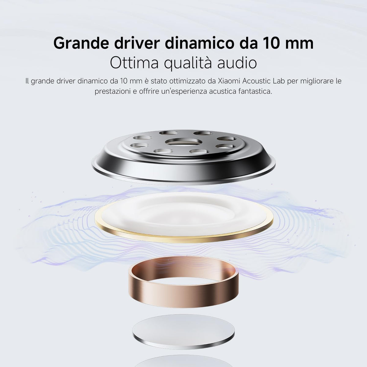 Xiaomi Redmi Buds 6 Play nero – dettaglio del driver da 10 mm