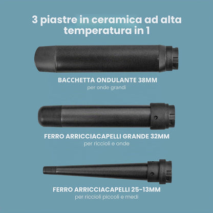 Revamp WD-1500 Progloss Multiform arricciacapelli 3 in 1 Nero