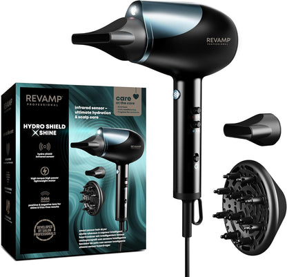Revamp DR-6000-EU Progloss Hydro Shield X Shine asciugacapelli Nero