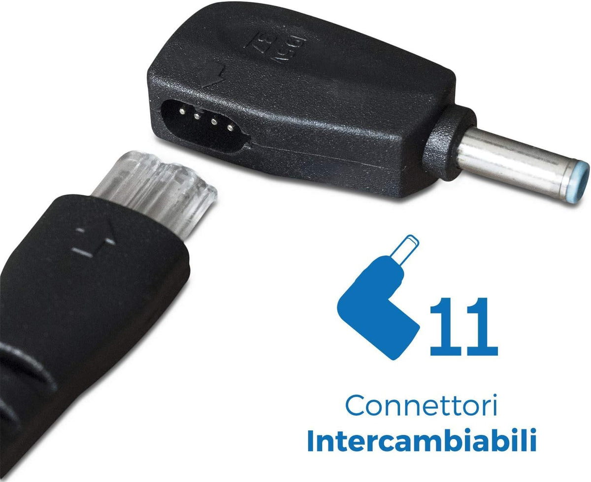 VulTech AU-120W Rev 2.5 alimentatore notebook 120 W, 11 connettori – dettaglio connettore