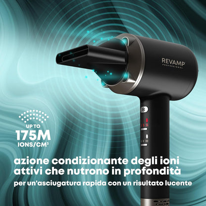 Revamp DR-7000-EU Enigma Precision asciugacapelli 1600 W Nero