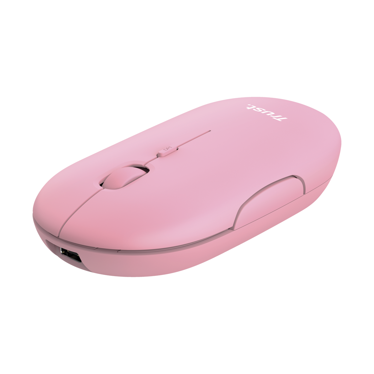 Trust Puck 24125 mouse wireless Bluetooth ricaricabile, rosa – foto principale rosa