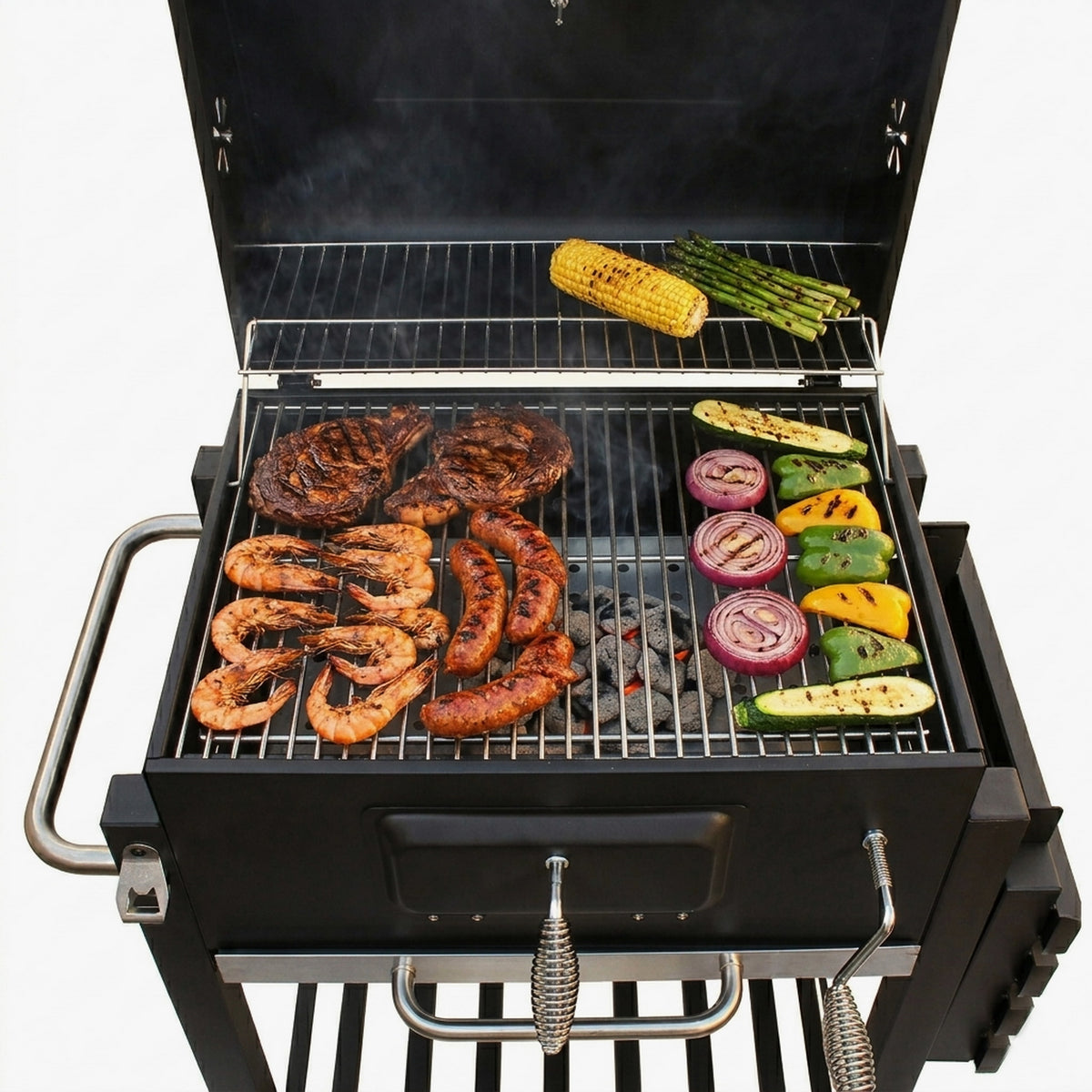 Meridiana Barbecue a Carbonella XXL con Coperchio | Grill da Giardino - Meridiana