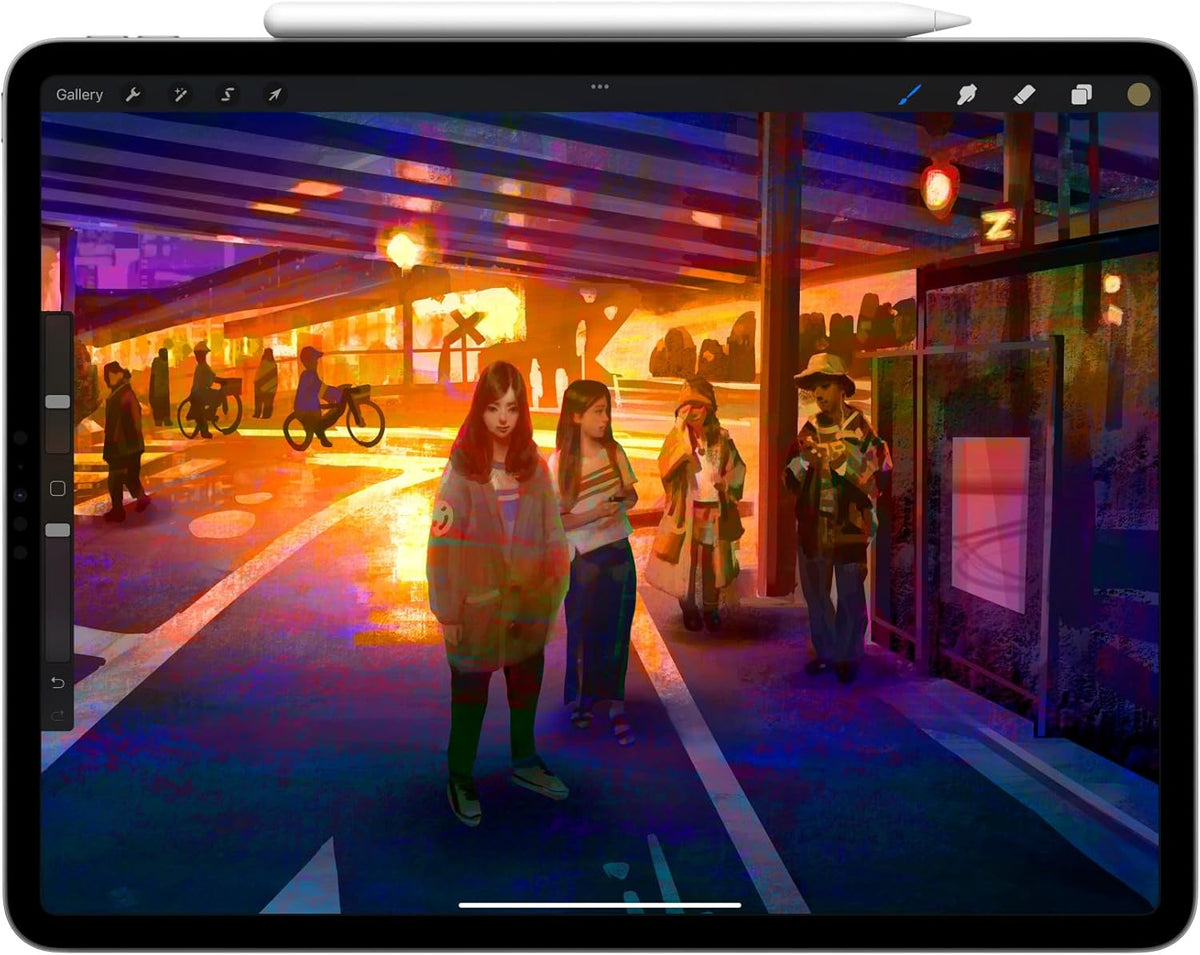 Apple Pencil agganciata a iPad; tablet illustrativo non incluso