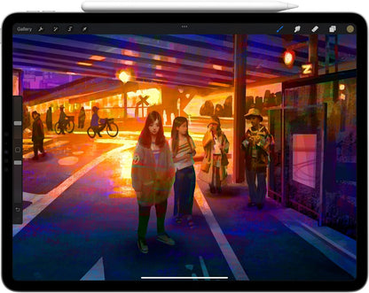Apple Pencil agganciata a iPad; tablet illustrativo non incluso
