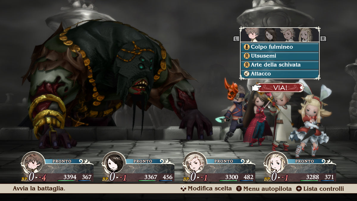 Bravely Default Flying Fairy HD Remaster Switch 2, combattimento a turni con Brave e Default