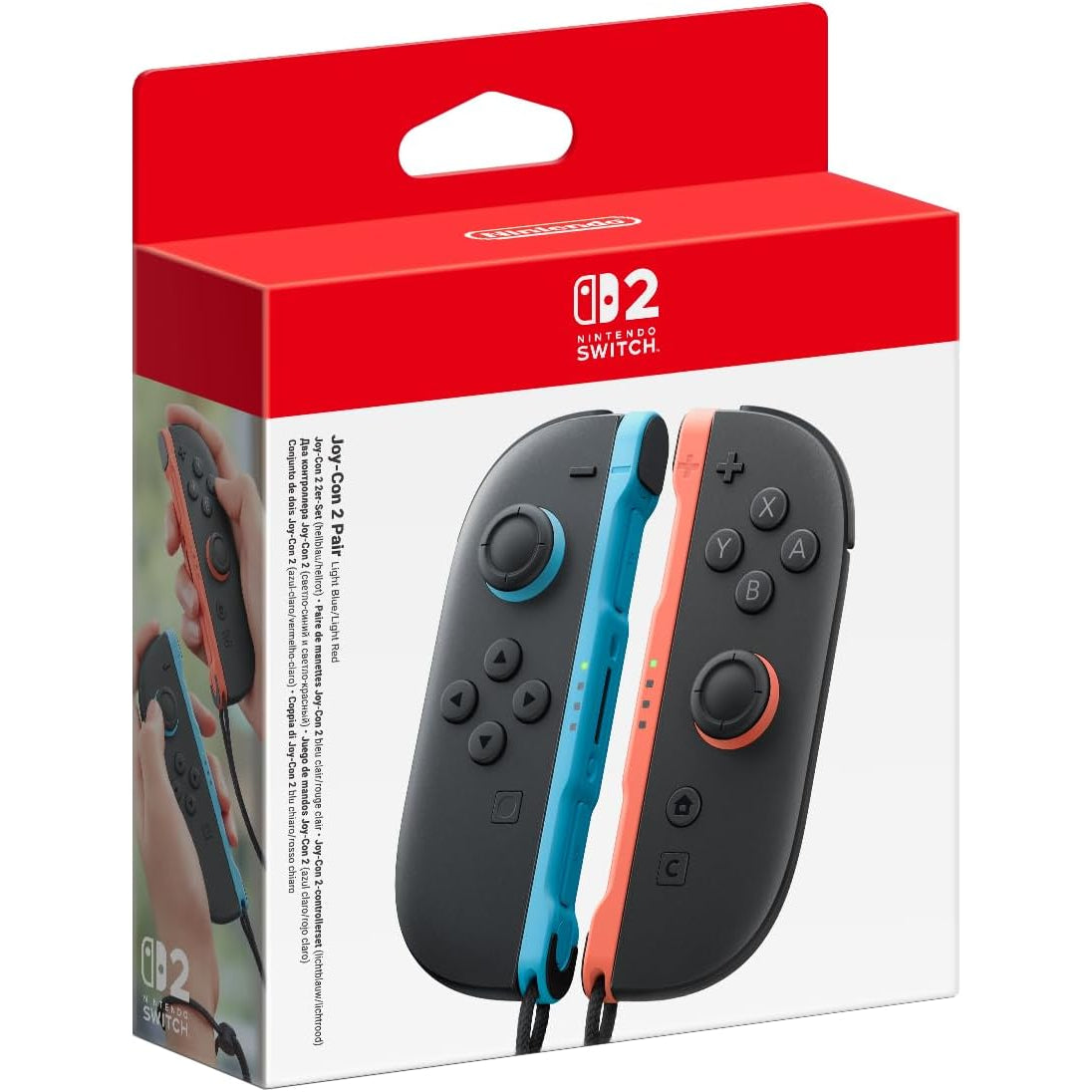 Nintendo Joy-Con 2 coppia controller Azzurro e rosso chiaro — vista 4