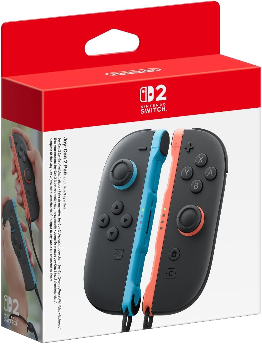Nintendo Joy-Con 2 coppia controller Azzurro e rosso chiaro — vista 4