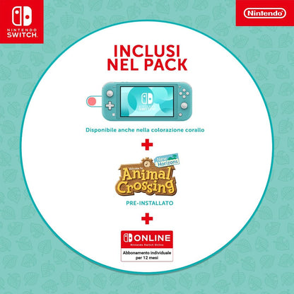 Nintendo Switch Lite console portatile Timmy & Tommy Aloha Edition turchese + Animal Crossing + 12 mesi Nintendo Switch Online — vista 3