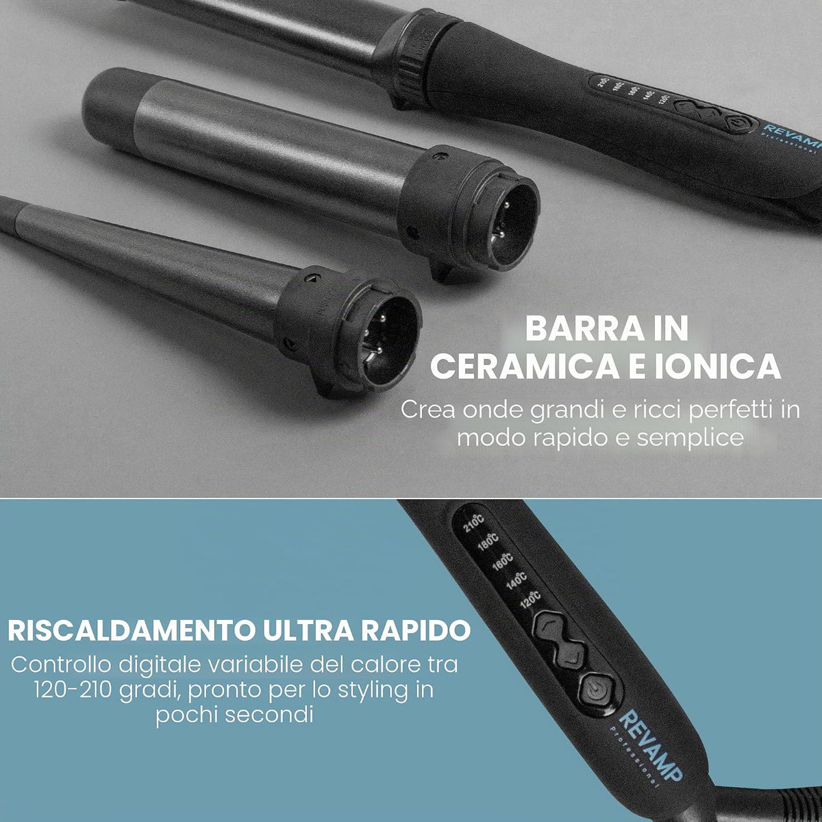 Revamp WD-1500 Progloss Multiform arricciacapelli 3 in 1 Nero — vista 4