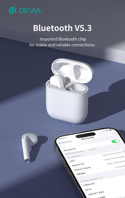 Devia Airbuds-TWS EM053 auricolari bianchi, immagine 5