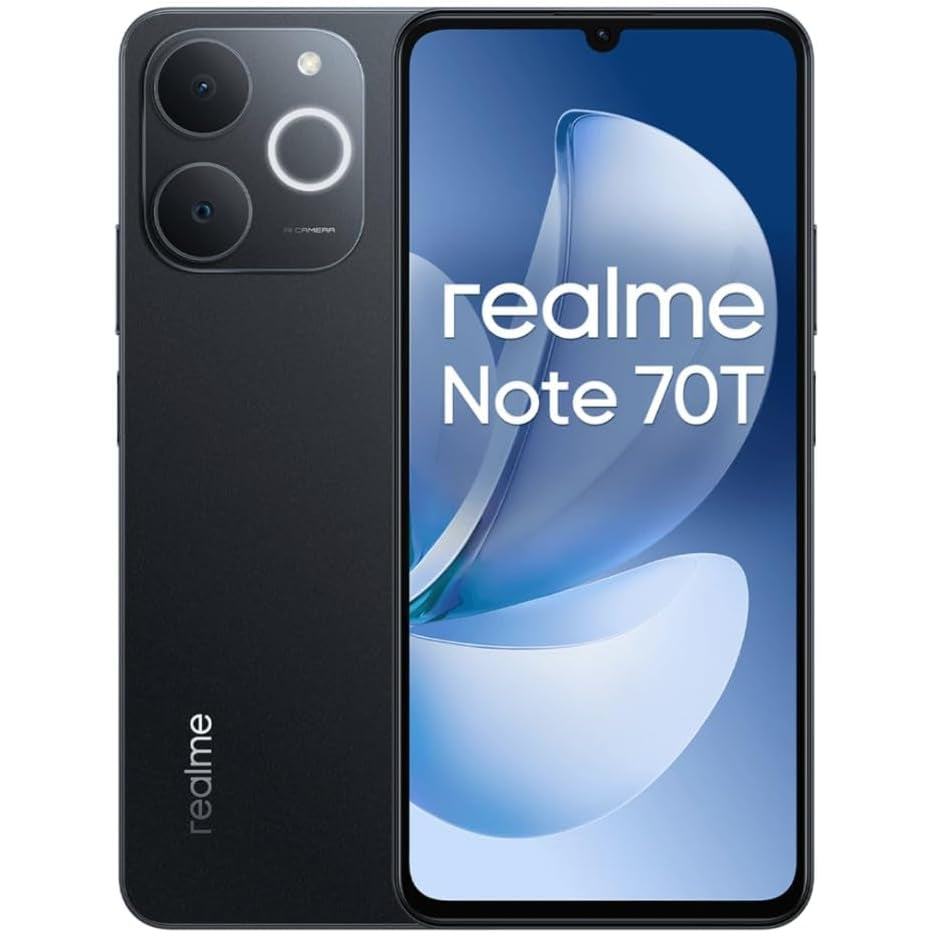 realme Note 70T smartphone 4G 4/256 GB Obsidian Black — vista 1