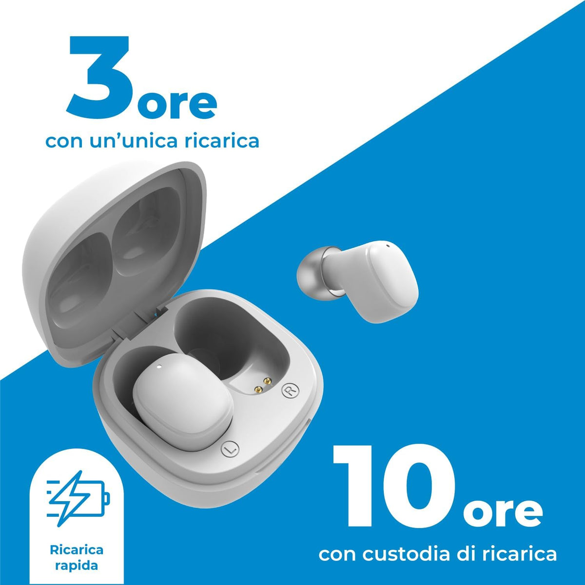 VulTech Cube EP-20WH auricolari bianchi, immagine 4
