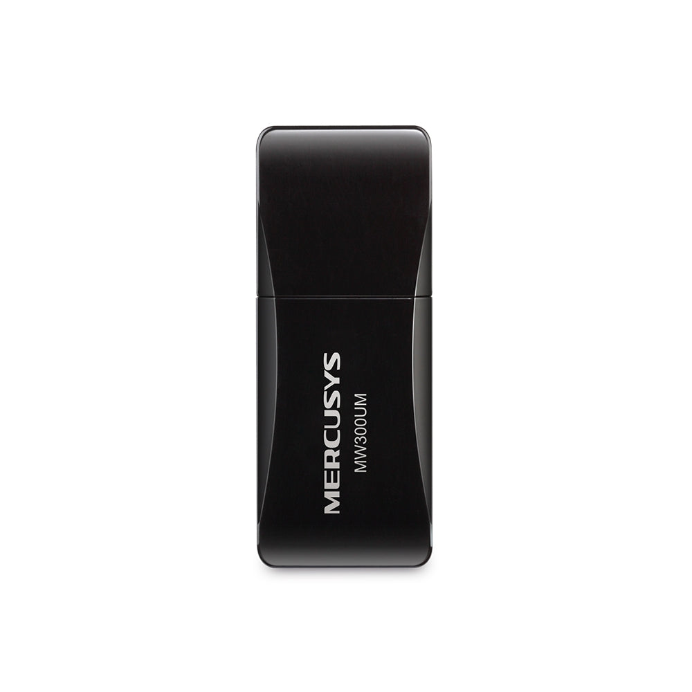 Mercusys MW300UM adattatore Wi-Fi USB nero, vista principale con cappuccio