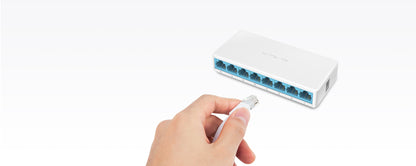 Mercusys MS108 switch Fast Ethernet bianco - Collegamento Ethernet