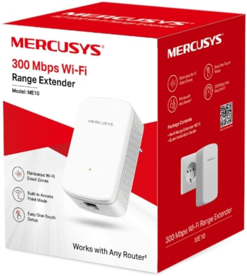 Mercusys ME10 ripetitore Wi-Fi N300 bianco - Confezione ME10