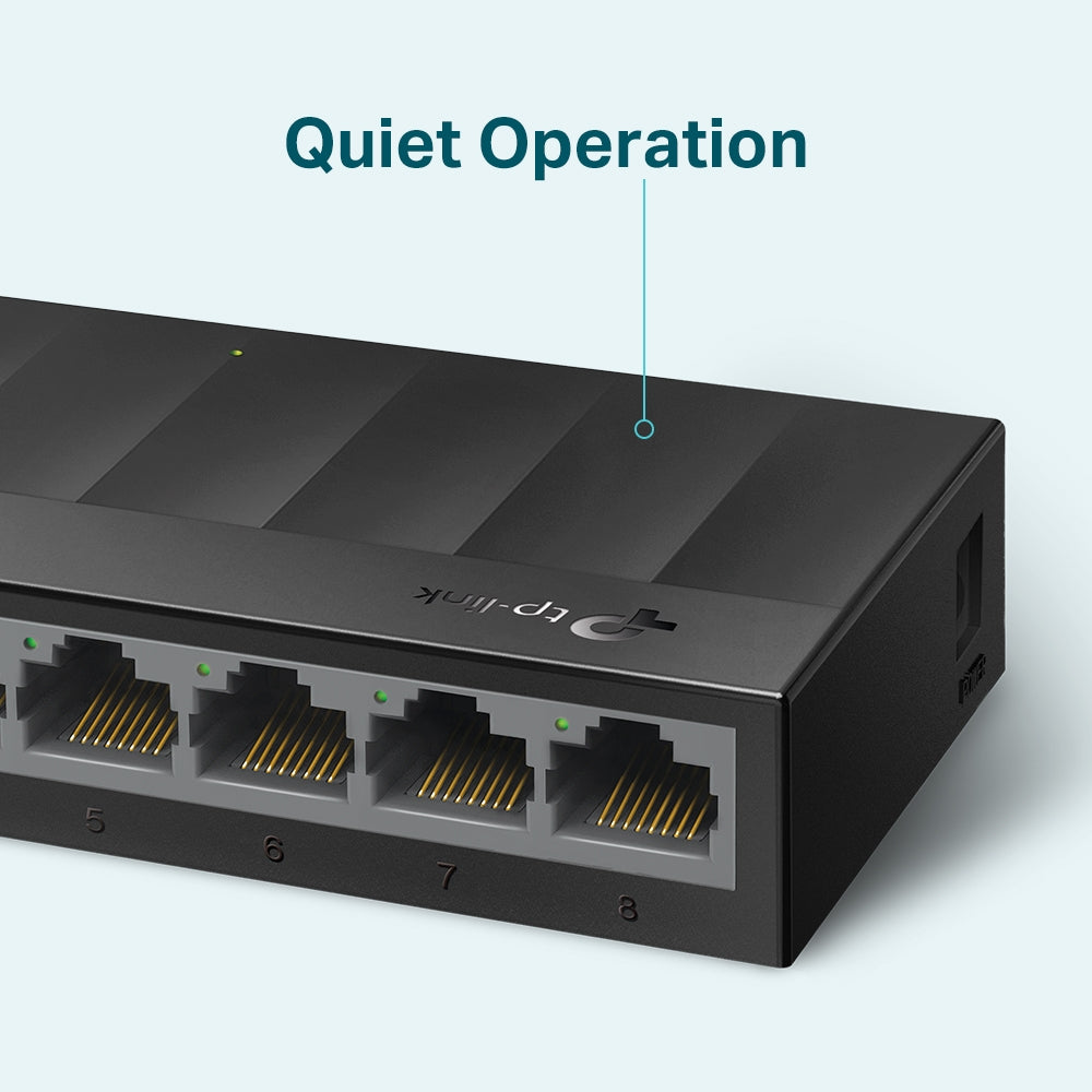 TP-Link LS1008G switch Gigabit nero - Struttura senza ventola