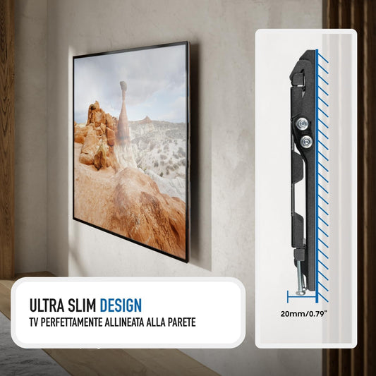 Ewent EW1506, supporto TV da parete inclinabile nero - immagine 2