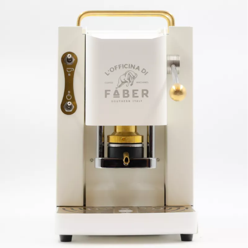Faber Pro Deluxe Pure White ottone, vista frontale