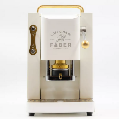 Faber Pro Deluxe Pure White ottone, vista frontale