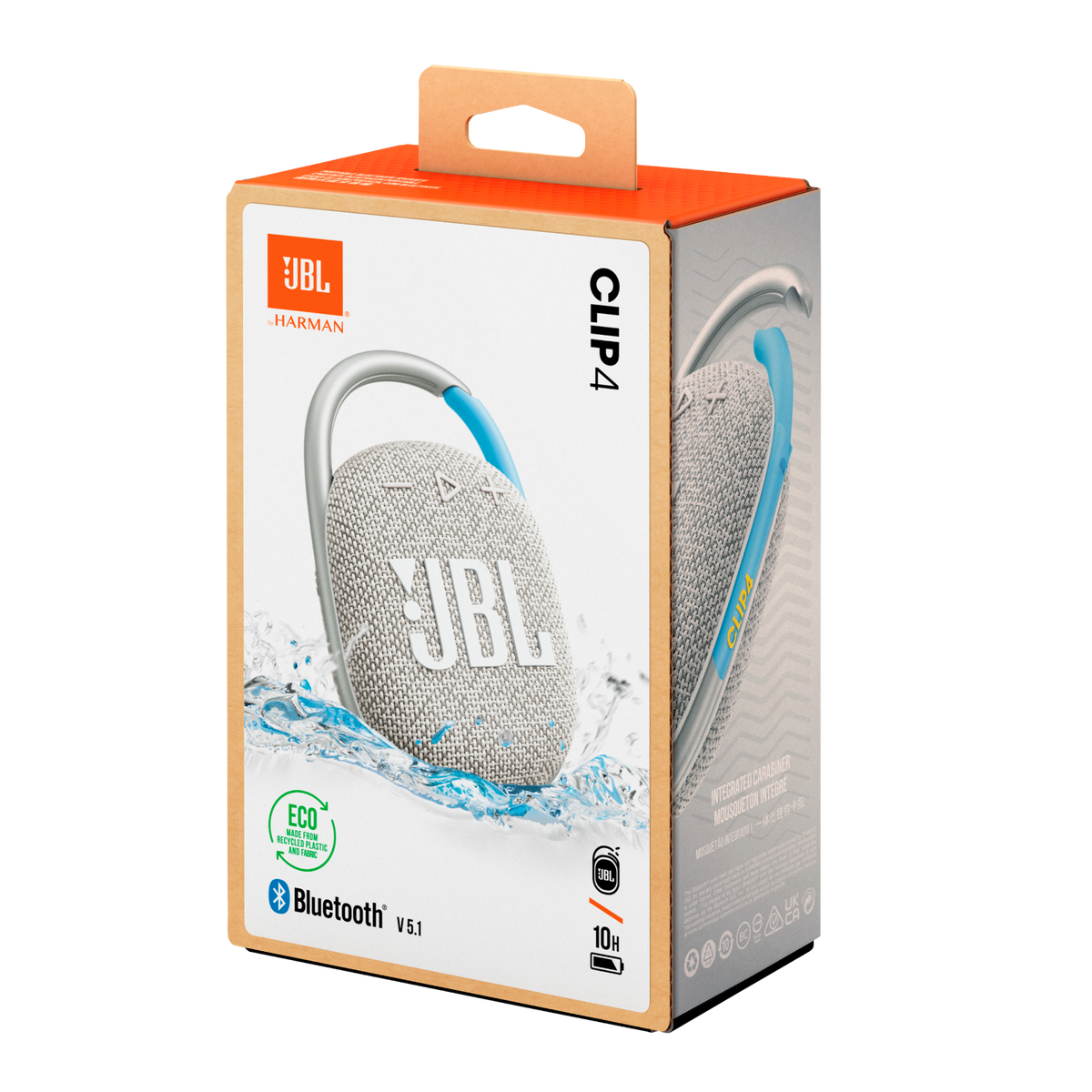 JBL Clip 4 Eco altoparlante Bluetooth Bianco