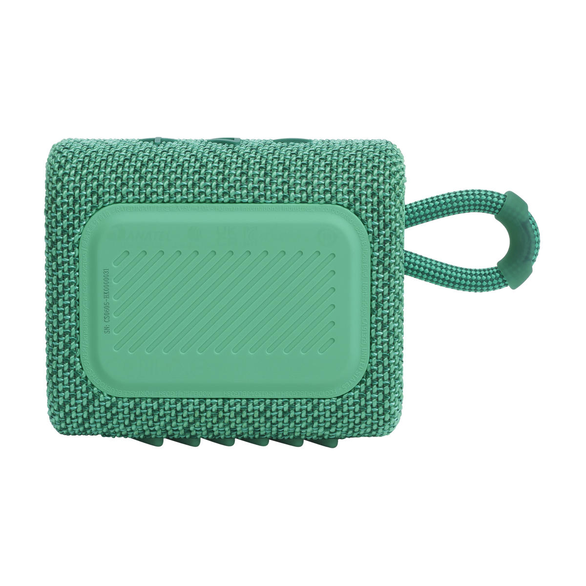 JBL Go 3 Eco altoparlante Bluetooth verde — vista posteriore