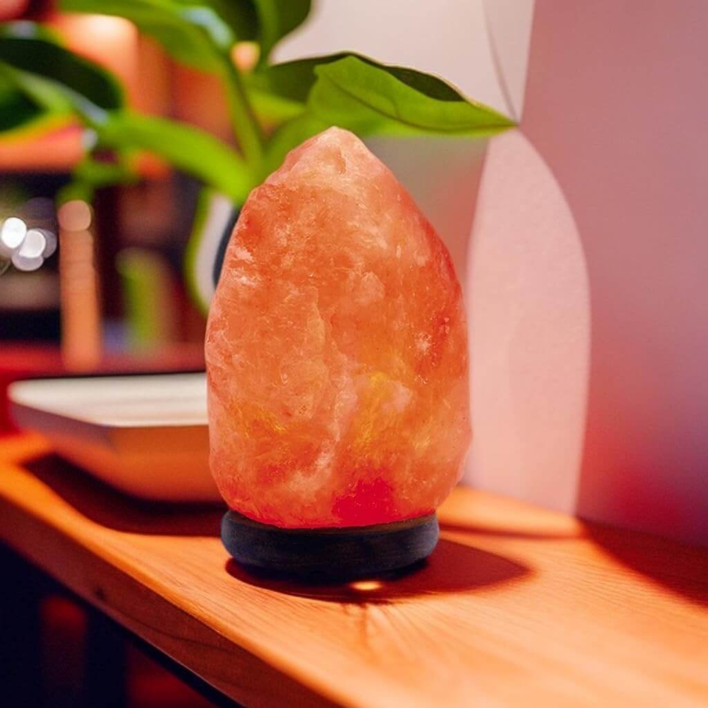 Lampada di sale himalayano Meridiana con base in legno
