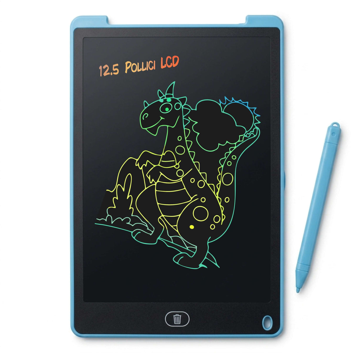 Tavoletta Grafica LCD con disegno di drago colorato, lavagna magnetica da 12,5 pollici per bambini