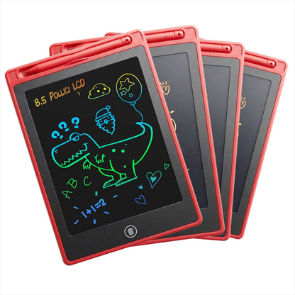 Tavoletta grafica LCD 8 pollici in diverse colorazioni con disegni colorati e lavagna magnetica per scrivere e disegnare.