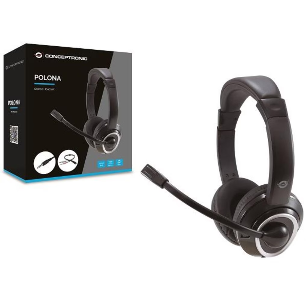Conceptronic POLONA02BA nere — confezione con sdoppiatore incluso