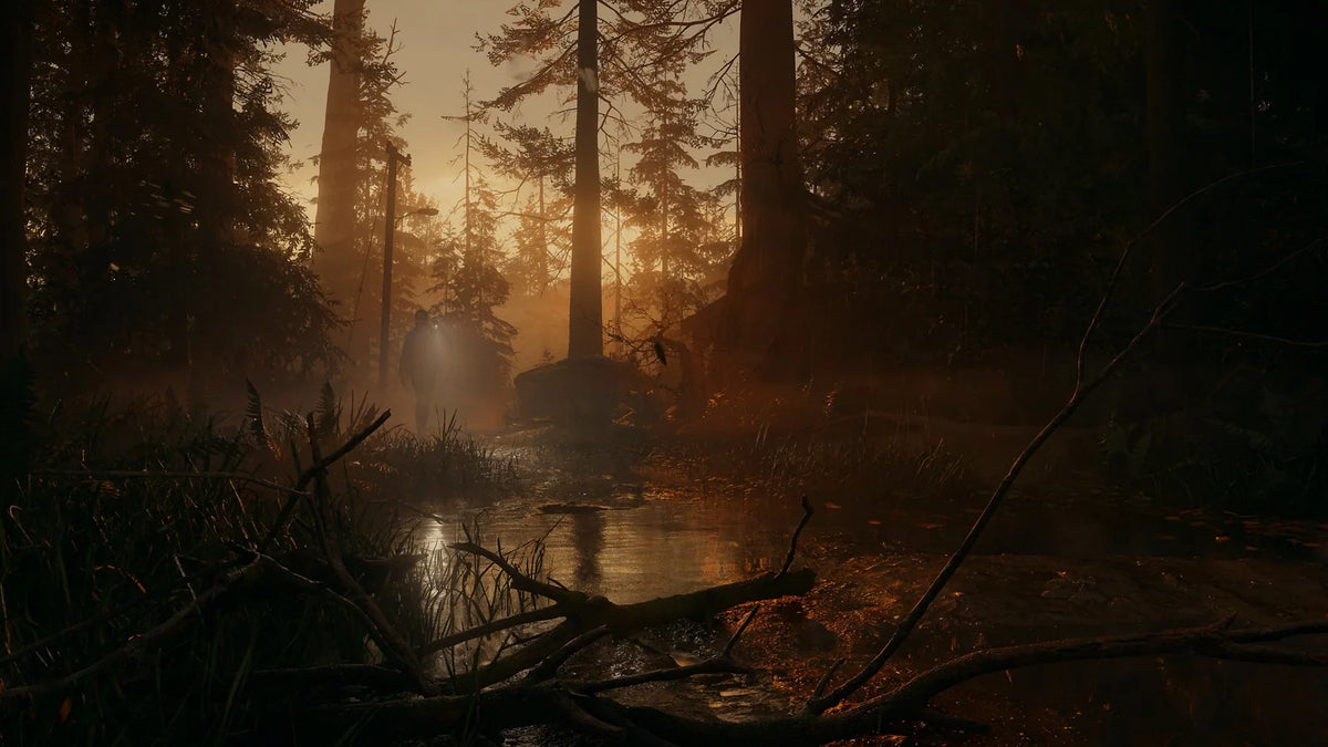 Epic Games Alan Wake 2 Deluxe Edition PS5, confezione europea – ambientazione nella foresta