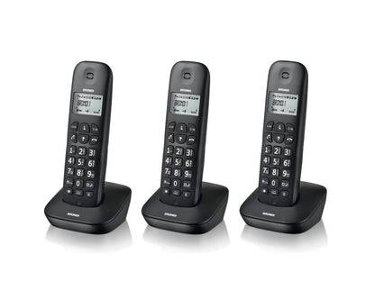 Brondi Gala Trio telefono cordless DECT con 3 portatili Nero – vista 2