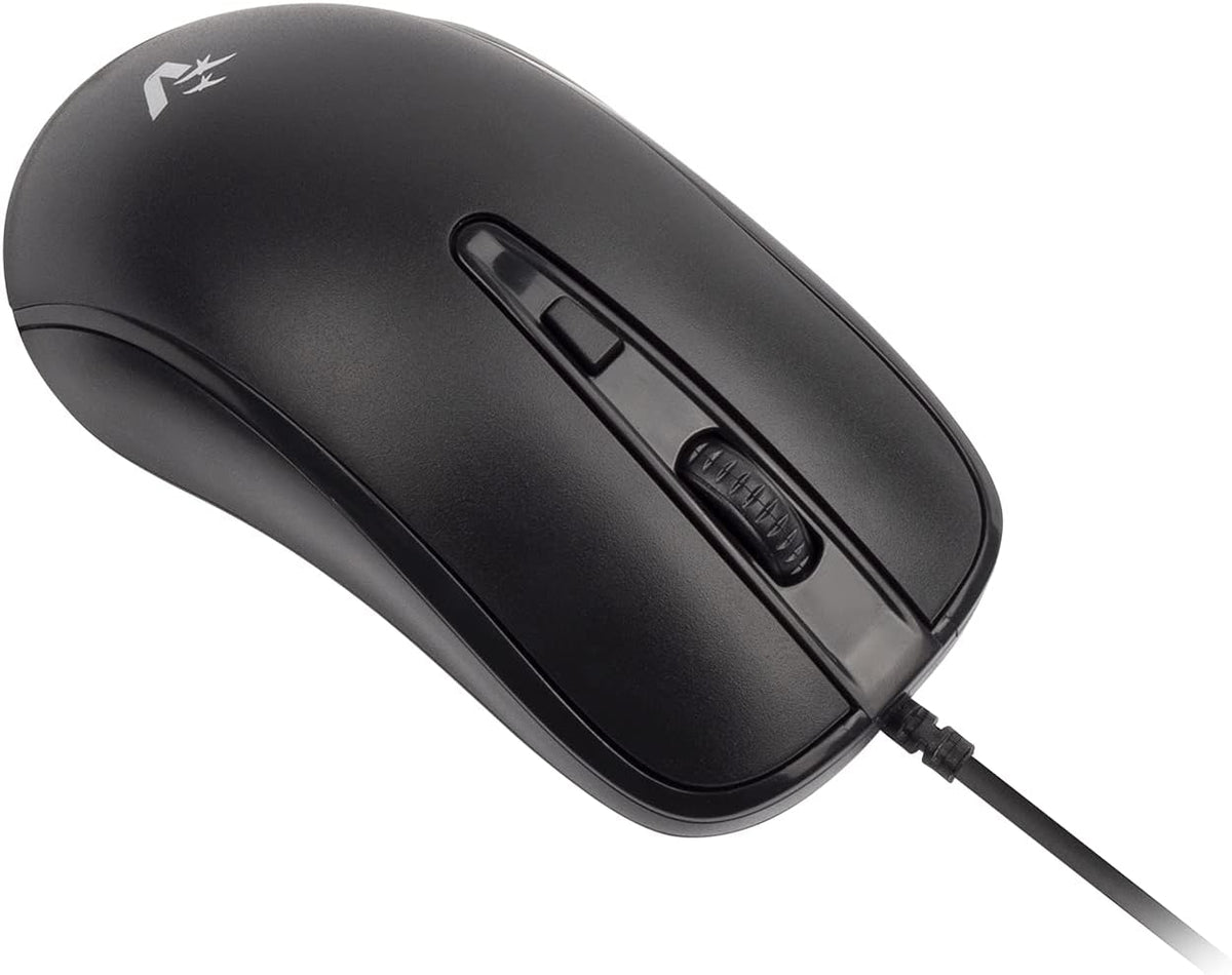 VulTech KM-821 kit tastiera e mouse USB con filo, italiano, nero – mouse, vista superiore