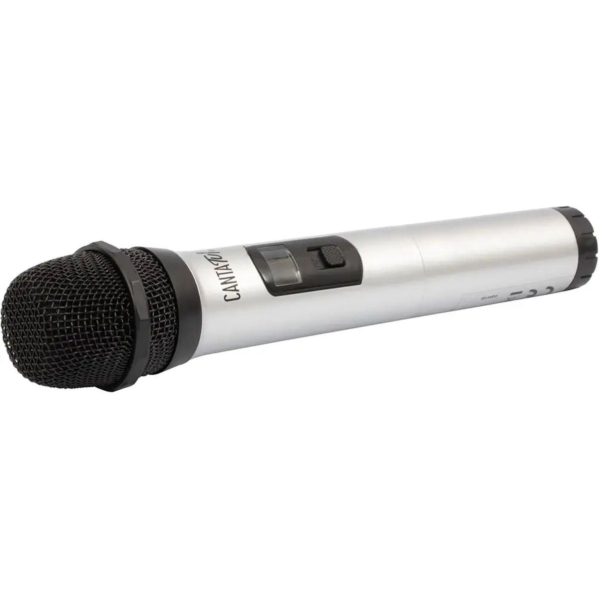 Canta Tu Portable CTC26000 argento — dettaglio del microfono wireless incluso